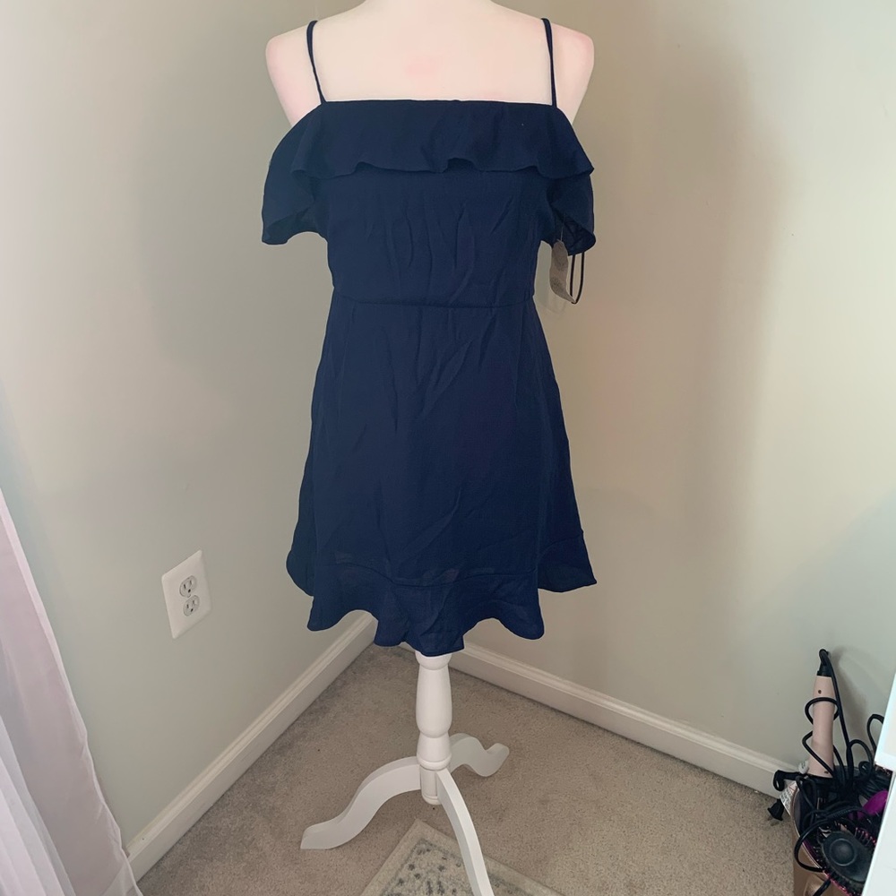 Navy Altar’d State Navy ruffle dress